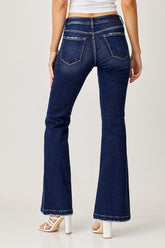 RISEN Women's Full Size Low Rise Flare Jeans - Vintage Style Denim